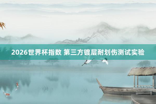 2026世界杯指数 第三方镀层耐划伤测试实验