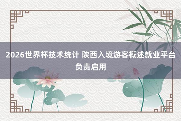 2026世界杯技术统计 陕西入境游客概述就业平台负责启用