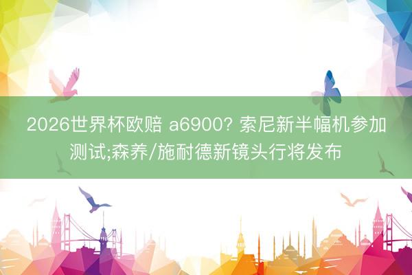 2026世界杯欧赔 a6900? 索尼新半幅机参加测试;森养/施耐德新镜头行将发布